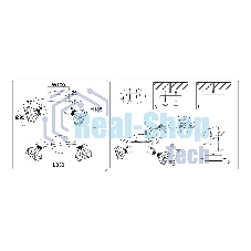 Светильник Ambrella light TR8656/2 BK/GD черный/золото E14/2 max 60W 330*100*185