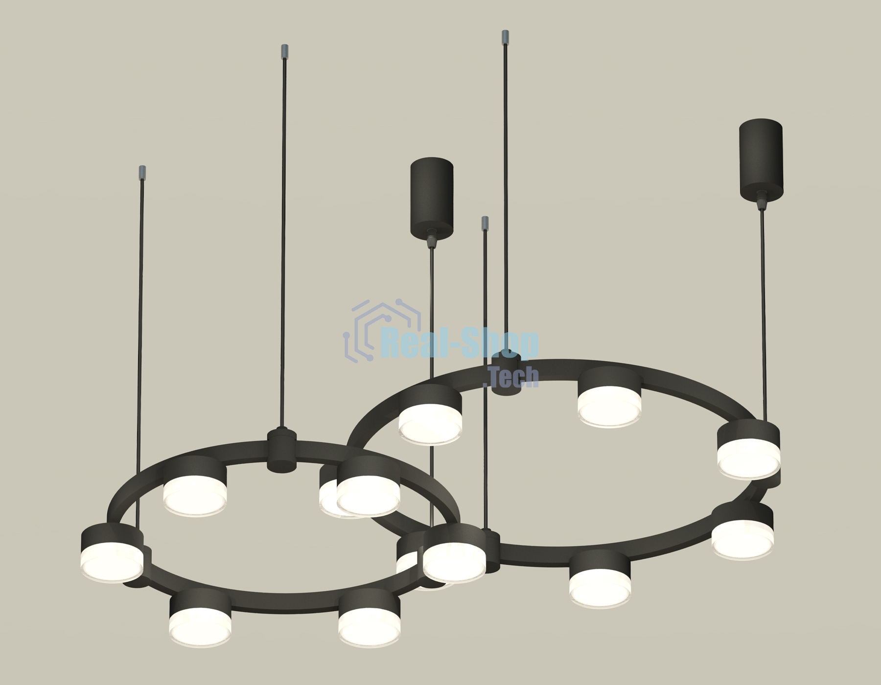 Светильник Ambrella light XR92091006/13 SBK/FR/CL черный песок/белый матовый/прозрачный GX53 (A9209, C9238, C9232, N8399)