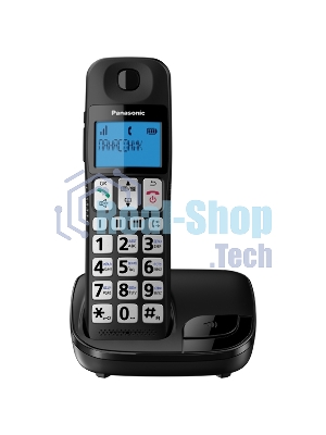 Телефон беспроводной (DECT) Panasonic KX-TGE110RUB черный АОН