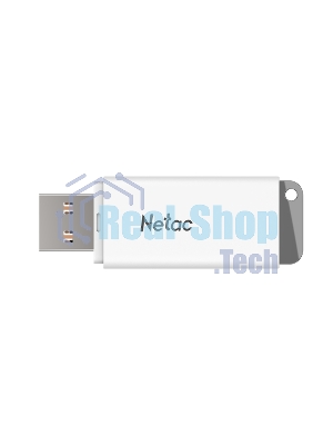 Флешка USB Netac U185 (NT03U185N-008G-20WH), 8Gb, USB 2.0, R/W 25/10, белый/серый