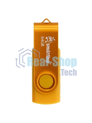 Флешка USB Smartbuy Twist Yellow (SB064Gb2TWY), 64Gb, USB 2.0, R/W 20/10, желтый