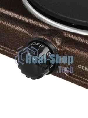 Плита настольная электрическая Centek CT-1506 коричневый, 1 кВт, ТЭН, конфорки - 1, эмаль, поворотные переключатели