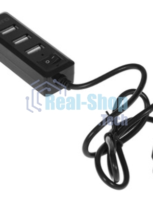 USB-концентратор Buro BU-HUB4-0.5L-U2.0, USB 2.0, USB 4 порта, USB