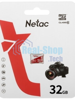 Флеш карта Netac P500 ECO 32Gb MicroSDHC C10 up to 80Mb/s, retail pack with SD Adapter