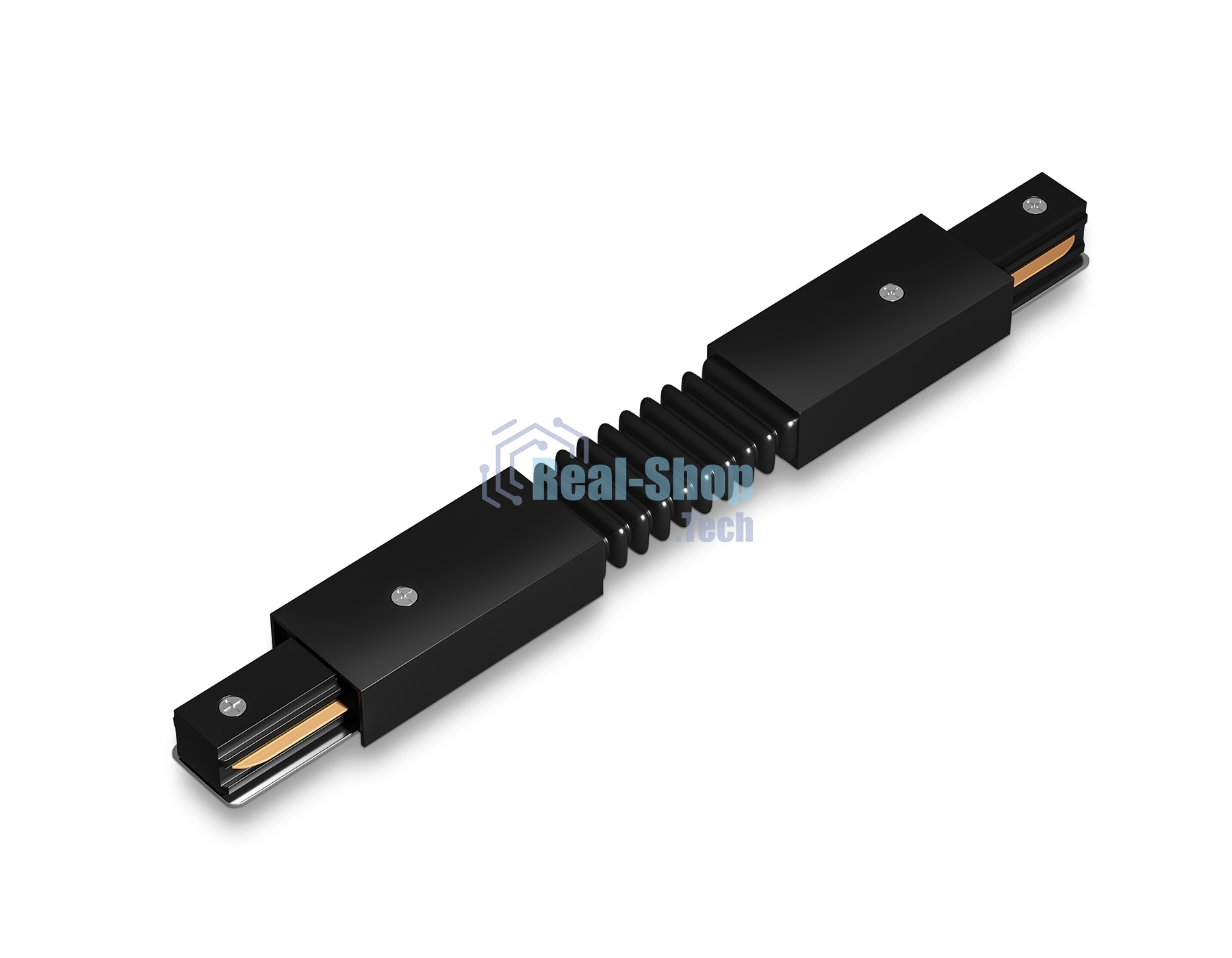 GL7176 BK черный матовый коннектор гибкий для однофазного шинопровода Standard 220V NEW 285*35*20