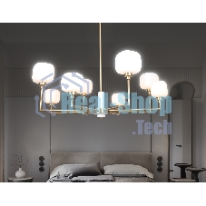 Люстра Ambrella light LH53017/8 BS/FR латунь/белый матовый G9*8 max 40W D830*680
