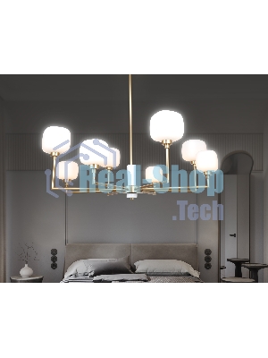 Люстра Ambrella light LH53017/8 BS/FR латунь/белый матовый G9*8 max 40W D830*680