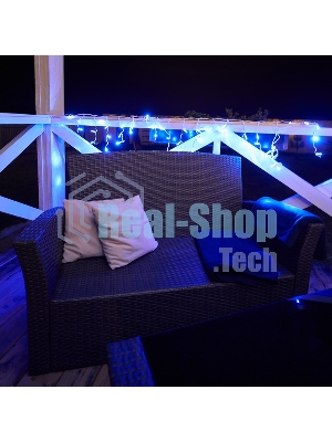 Гирлянда Neon-night Айсикл (бахрома) светодиодный, 2,4х0,6м, эффект мерцания, белый провод, 230 В, диоды белые, 88 LED