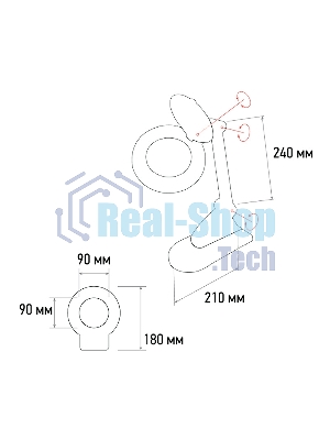 Лупа настольная 3D+12D Rexant с подсветкой, белая