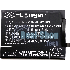 Аккумулятор CameronSino CS-HUN210XL HB356687ECW для Huawei Honor 7X3.85V, 3300mAh, 12.71Wh