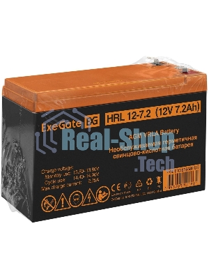 Батарея для ИБП ExeGate EX285658RUS HRL 12-7.2 (12V 7.2Ah, 1227W, клеммы F2)