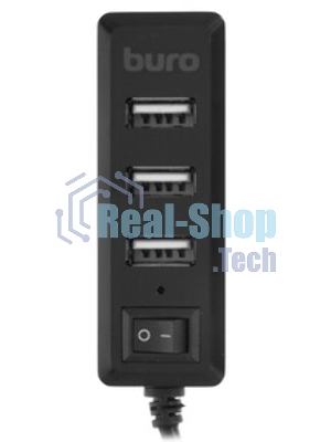 USB-концентратор Buro BU-HUB4-0.5L-U2.0, USB 2.0, USB 4 порта, USB