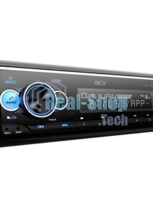 Автомагнитола ACV ADX-903BM, 1 DIN, Bluetooth, USB Type-A, AUX, пульт ДУ