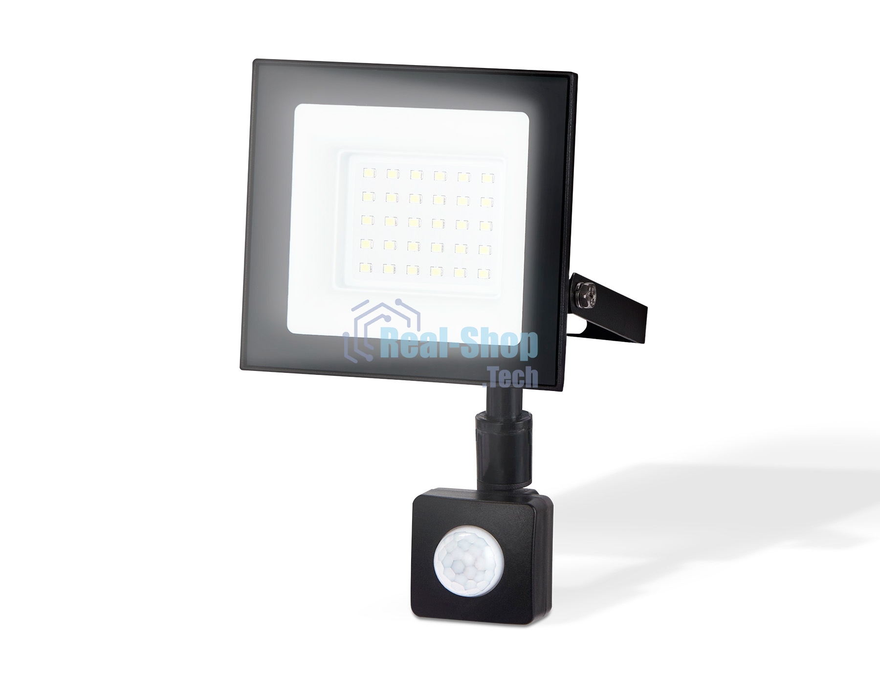 Прожектор светодиодный с датчиком движения Ambrella light ST8113 BK черный IP65 LED 6500K 30W 134*116*26
