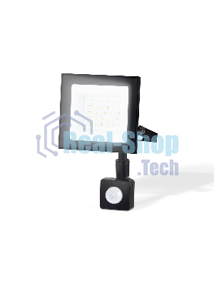 Прожектор светодиодный с датчиком движения Ambrella light ST8113 BK черный IP65 LED 6500K 30W 134*116*26