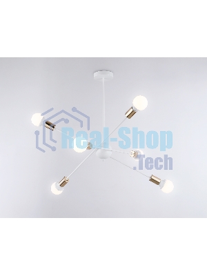 Светильник Ambrella light TR80432/6 WH/GD белый/золото E27/6 max 60W D950*730