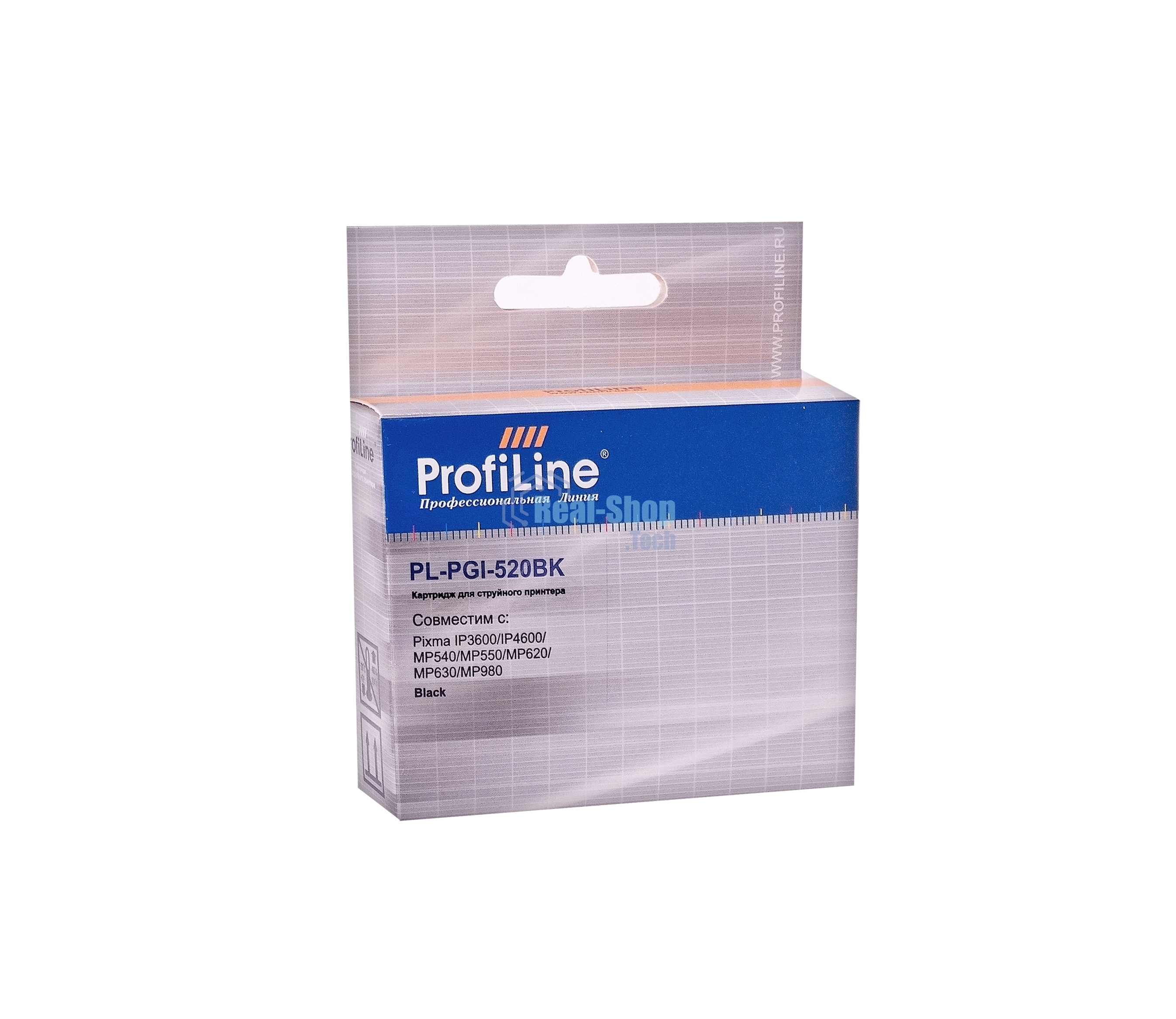 Картридж струйный ProfiLine PL-PGI-520BK для принтеров Canon Pixma IP3600/IP4600/MP540/MP550/MP620/MP630/MP980 с чипом водн