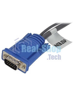 Кабель KVM ATEN 2L-5201U USB(тип А Male)+HDB15(Male) <-> SPHD15(Male) 1,2м., черный.