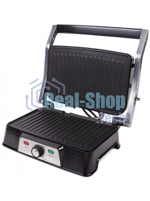 Гриль-пресс электрический Endever Grillmaster 220, серебристый/черный
