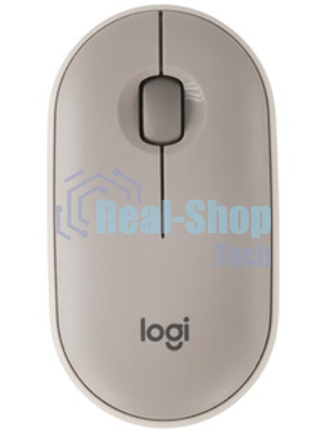 Мышь беспроводная Logitech Pebble M350 белый, 1000 dpi, радиоканал, Bluetooth, USB, кнопки - 3