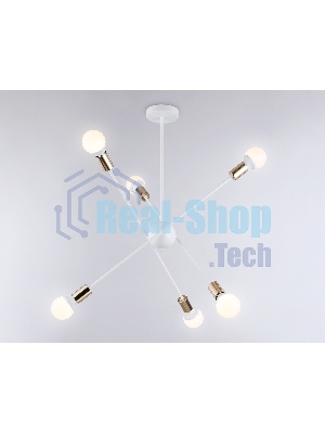 Светильник Ambrella light TR80432/6 WH/GD белый/золото E27/6 max 60W D950*730