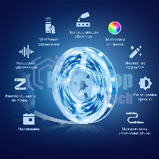 Лента светодиодная умная Wi-Fi Tapo Smart Light Strip 5m, cut to size every 10cm, one adapter, one controller