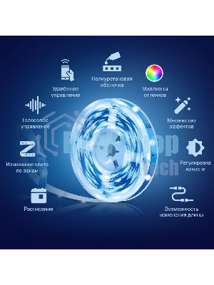 Лента светодиодная умная Wi-Fi Tapo Smart Light Strip 5m, cut to size every 10cm, one adapter, one controller