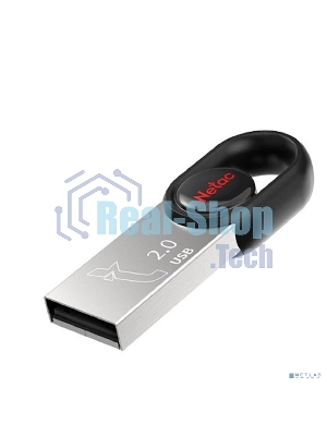 Флешка USB Netac UM2 (NT03UM2N-016G-20BK), 16Gb, USB 2.0, R/W 100/40, серебристый/черный