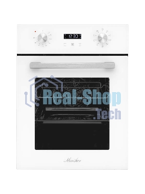 Духовой шкаф электрический Monsher MOE 4592 Blanc ширина 45 см, High-Tech, 50 л, гидролизная очистка, 9 режимов, белый