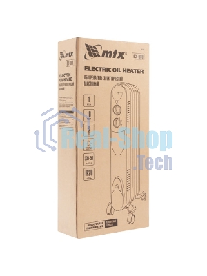 Обогреватель масляный MTX OCH-1000, белый, 1000 Вт, 15 м2, термостат