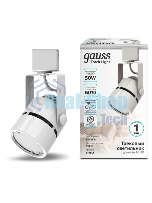 Светильник Gauss трековый цилиндр 12W 950lm 4000K 180-220V IP20 55x190мм белый LED 1/40
