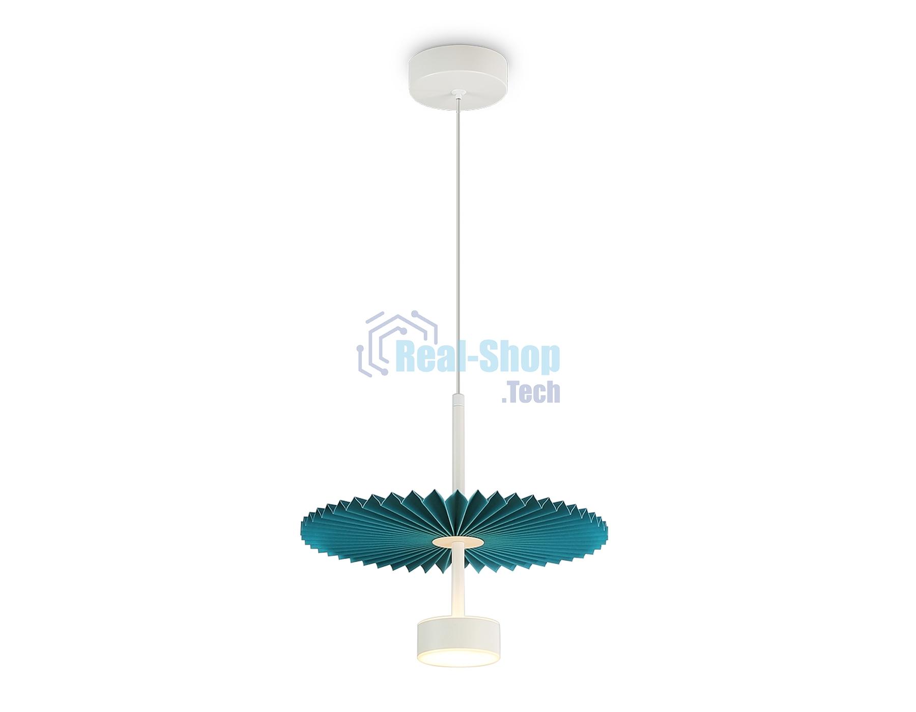 Светильник Ambrella light LH72611 WH/GR белый/бирюзовый 6W 3000K D300*260-1770