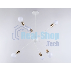 Светильник Ambrella light TR80432/6 WH/GD белый/золото E27/6 max 60W D950*730