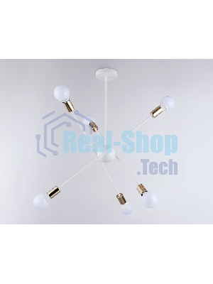 Светильник Ambrella light TR80432/6 WH/GD белый/золото E27/6 max 60W D950*730