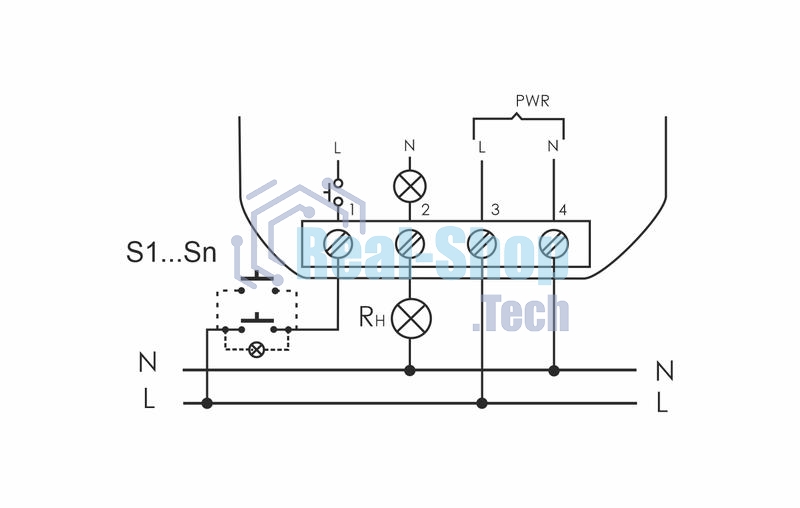 Реле импульсное BIS-402 (для установки в монтажную коробку 230В 8А 1Z IP40) F&F EA01.005.002