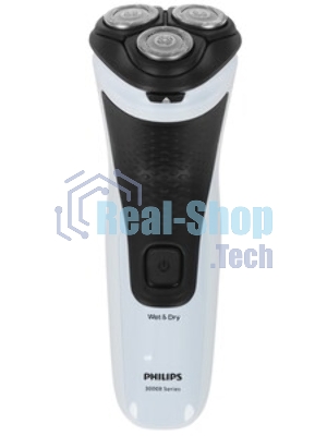 Электробритва роторная Philips X3003/00 реж.эл.:3 питан.:аккум. голубой/черный