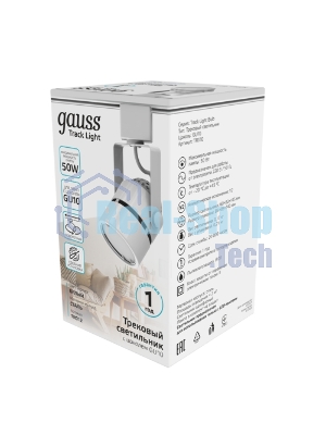 Светильник Gauss трековый цилиндр 12W 950lm 4000K 180-220V IP20 55x190мм белый LED 1/40