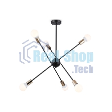 Светильник Ambrella light TR80435/6 BK/GD черный/золото E27/6 max 60W D950*730