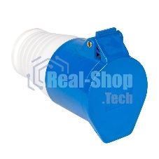 Розетка кабельная 16А 220В 2P+РЕ IP44 (213) EKF ps-213-16-220