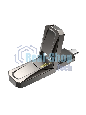 Флешка USB Netac US5 (NT03US5C-256G-32TA), 256Gb, USB 3.2/TypeC, R/W/ 550/500, черный