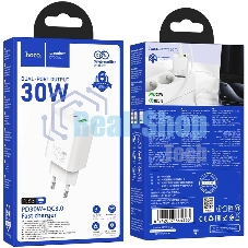 Сетевое зарядное устройство Hoco N63 Gentle 30W 3A (PD+QC) белый