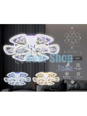 Светильник Ambrella light FA2922 CH хром 138W 600*600*130 (ПДУ РАДИО 2.4)