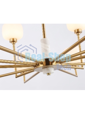 Люстра Ambrella light LH53019/12 BS/FR латунь/белый матовый G9*12 max 40W D910*680