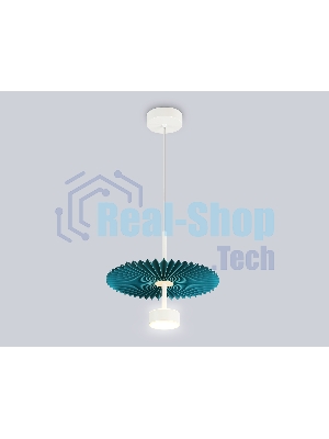 Светильник Ambrella light LH72611 WH/GR белый/бирюзовый 6W 3000K D300*260-1770