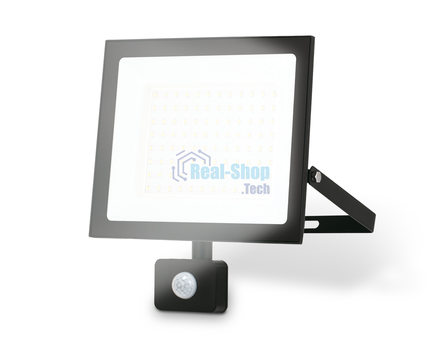 Прожектор светодиодный с датчиком движения Ambrella light ST8118 BK черный IP65 LED 6500K 100W 208*178*31