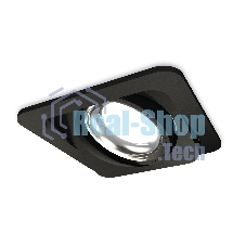 Комплект встраиваемого поворотного светильника Ambrella light XC7659002 SBK/PSL черный песок/серебро полированное MR16 GU5.3 (C7659, N7023)