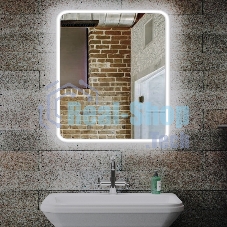 Зеркало Bau Stil 70х80, сенсорная LED подсветка, пластиковый защитный корпус