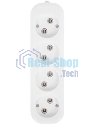 Удлинитель бытовой Smartbuy (SBE-10-4-03-N) 4 гнз х 3,0 м (10А/2.2 кВт, ПВС 2х1.0)