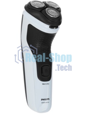 Электробритва роторная Philips X3003/00 реж.эл.:3 питан.:аккум. голубой/черный
