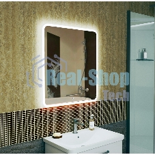 Зеркало Bau Stil 70х80, сенсорная LED подсветка, пластиковый защитный корпус